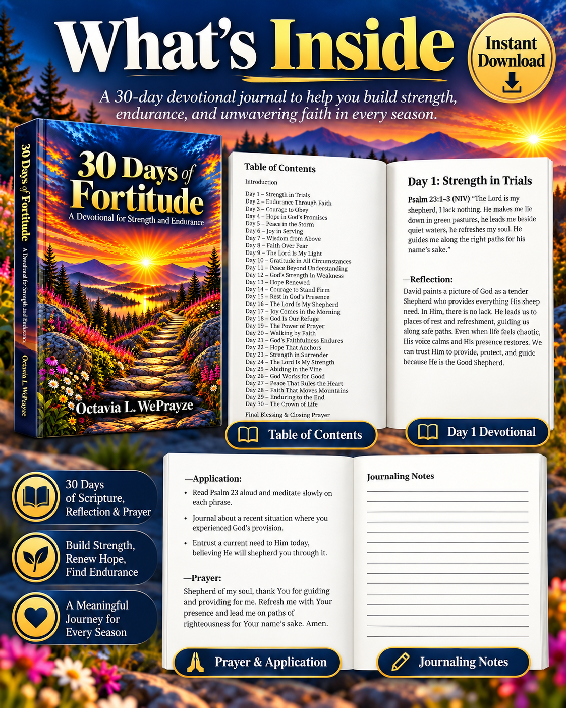 30 Days of Fortitude — Digital Devotional Journal – WE PRAYZE